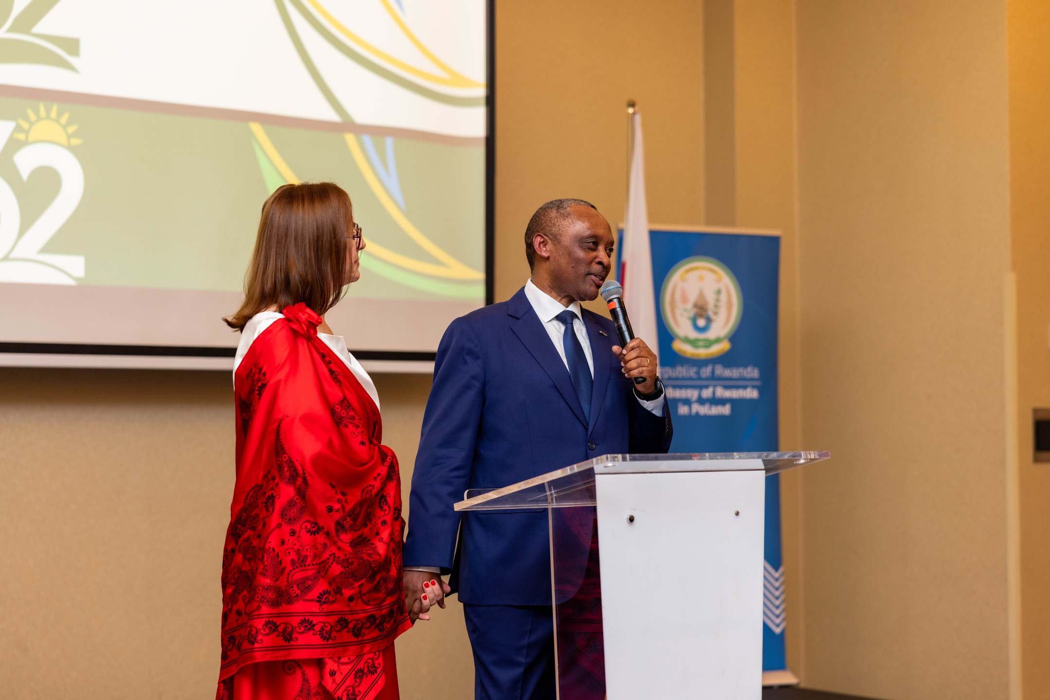 Rwandan community members at Kwibohora32 in Warsaw