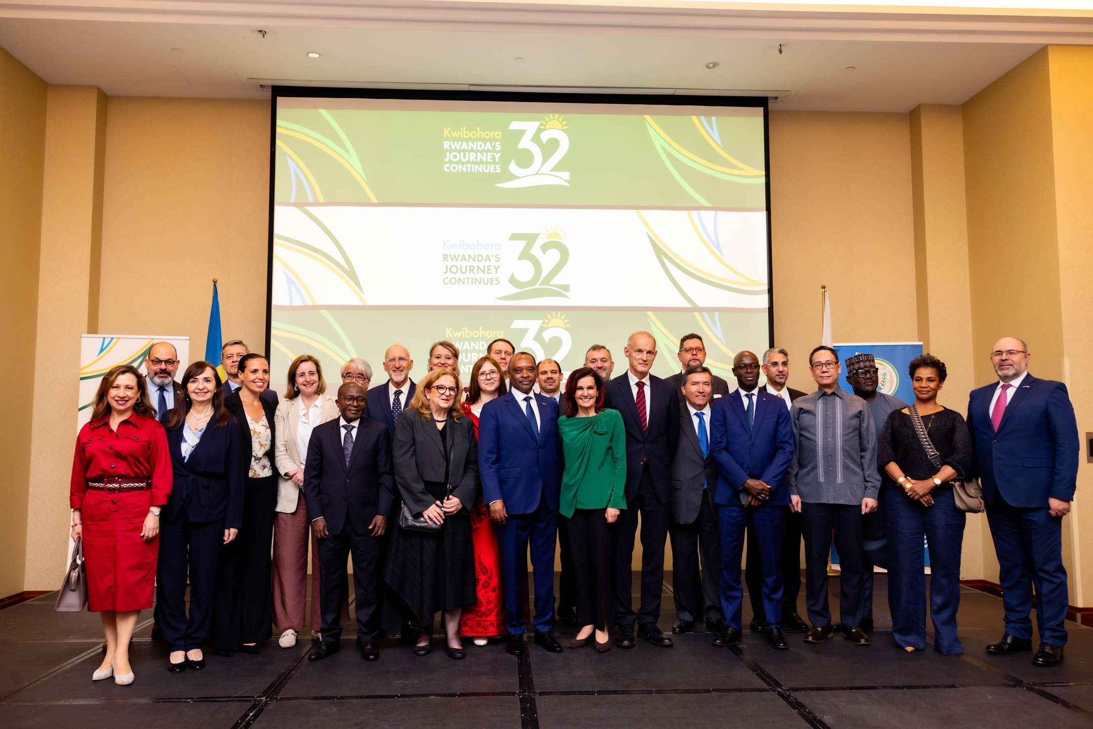 Community members celebrating at Kwibohora32 in Warsaw